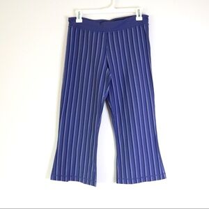 Lululemon Tadasana Stripe Slit Crop Mid Rise Purple Leggings 20 Inch Size 8